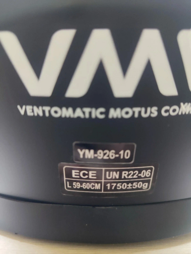 Шлем мотоциклетный VMC YM-926, модуляр, матовый, чёрный, прозрачный визор, размер L цена