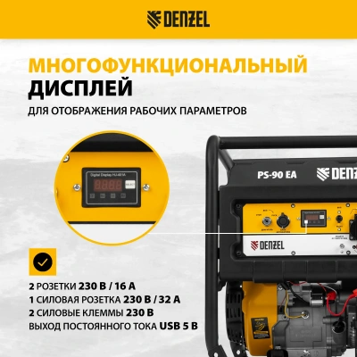 Генератор бензиновый DENZEL PS 90 EA купить