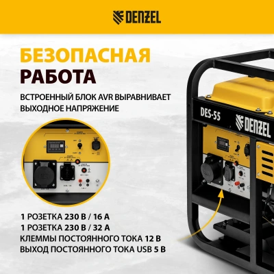 Генератор дизельный DENZEL DES-55 купить