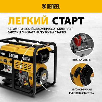 Генератор дизельный DENZEL DES-55E купить