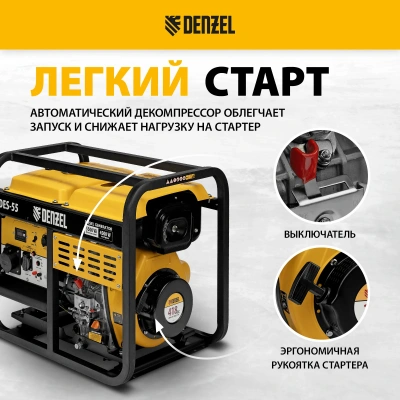 Генератор дизельный DENZEL DES-55 купить