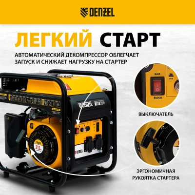 Инверторный генератор DENZEL GT-2500iF купить