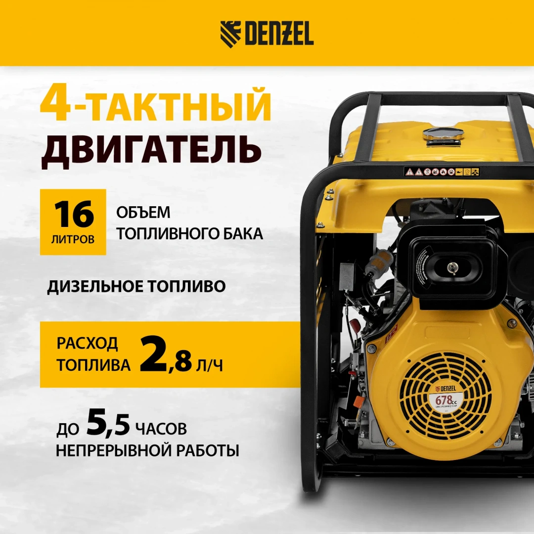 Генератор дизельный DENZEL DES-85E цена