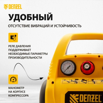 Компрессор воздушный DENZEL РС 1/6-180 купить