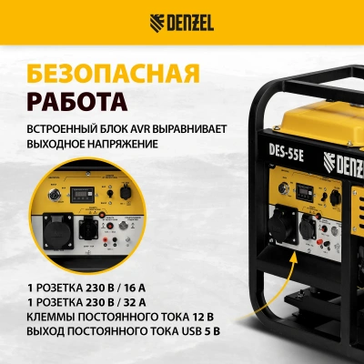 Генератор дизельный DENZEL DES-55E купить